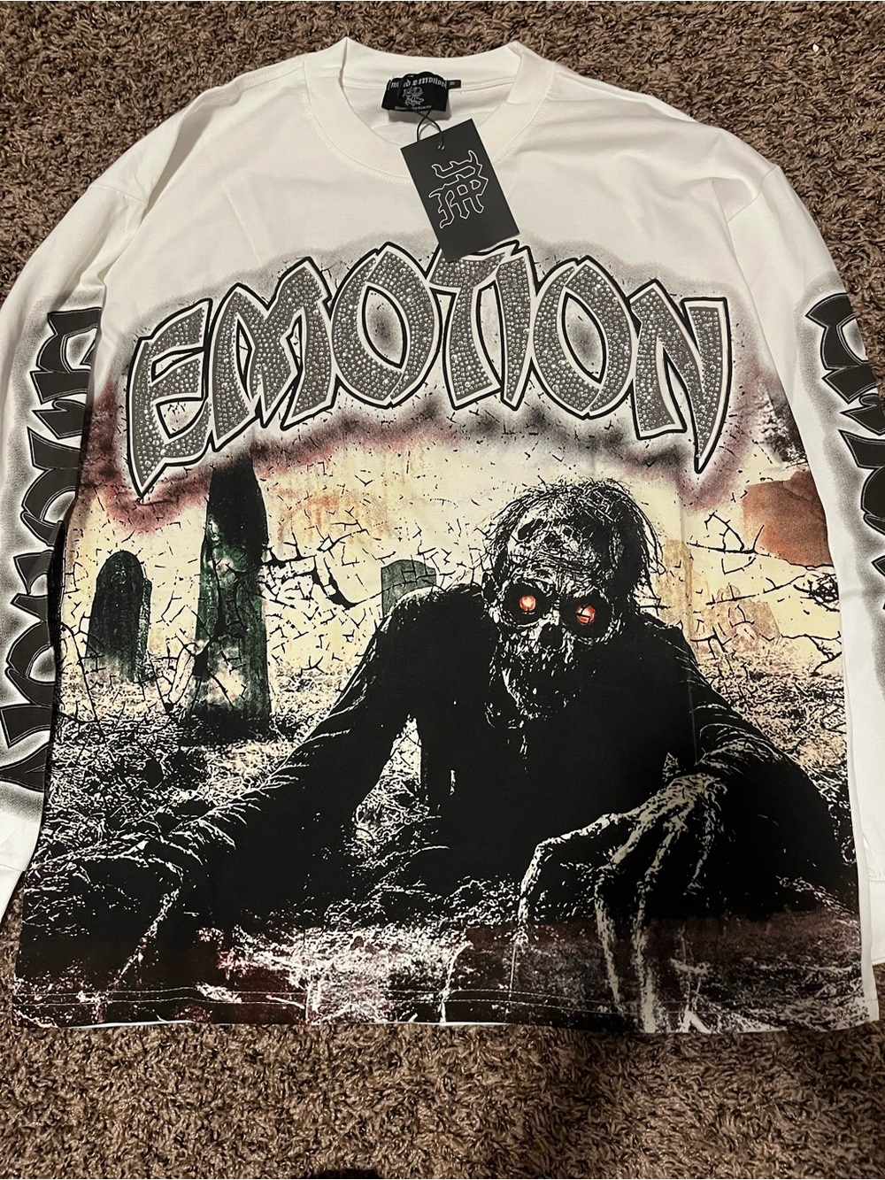 Emotion Graphic Long-Sleeve Shirt - White